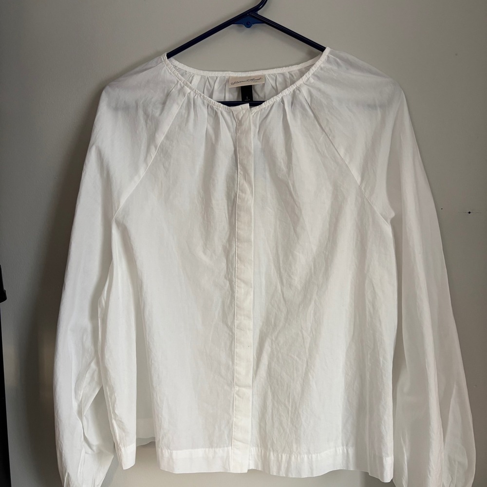 Universal‎ Thread Women Cotton White Long Sleeve Button Up Blouse Size Small NWT